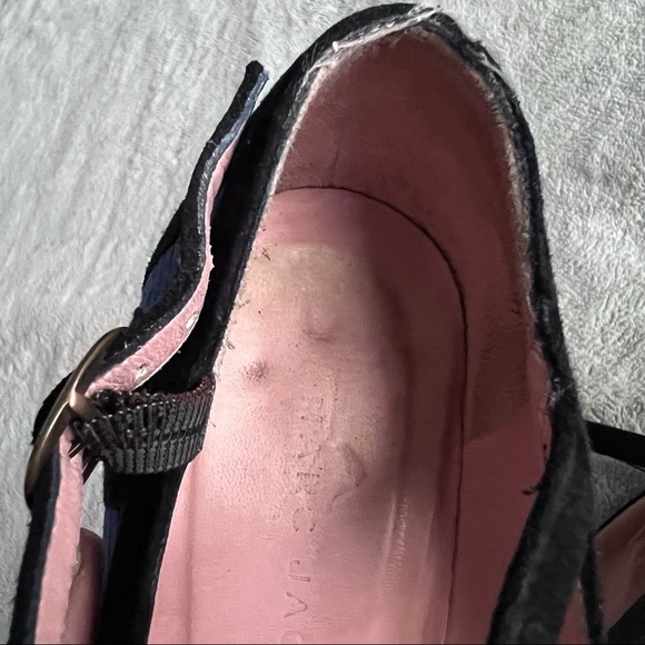 Marc Jacobs Vintage Y2K Corduroy Metallic Suede Mary Jane Pinup Heels 36.5 - Picture 8 of 17